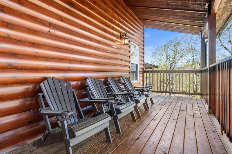 Upper level back porch