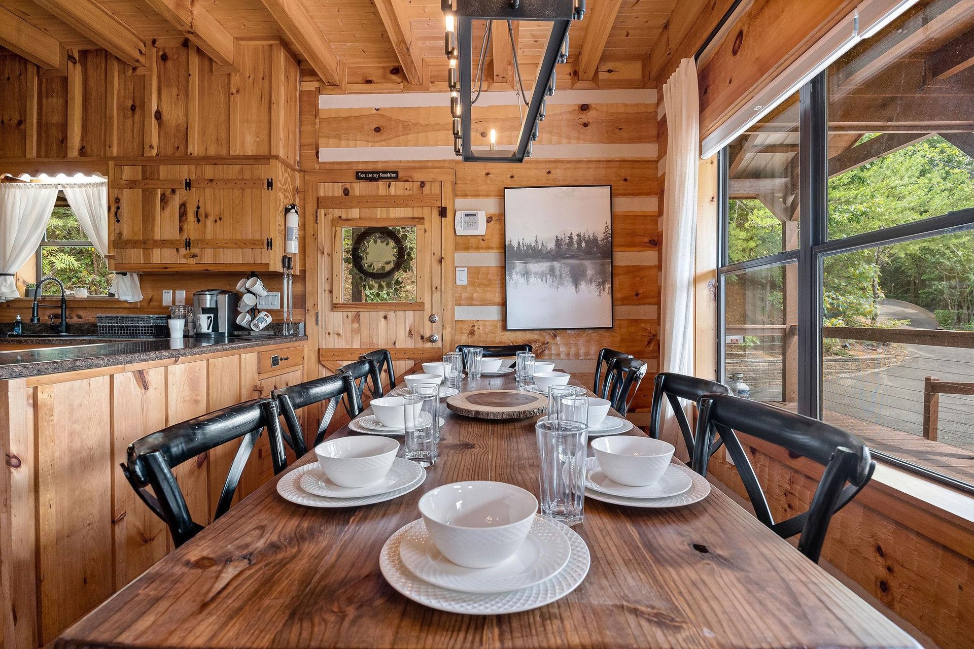 Dining table and chairs