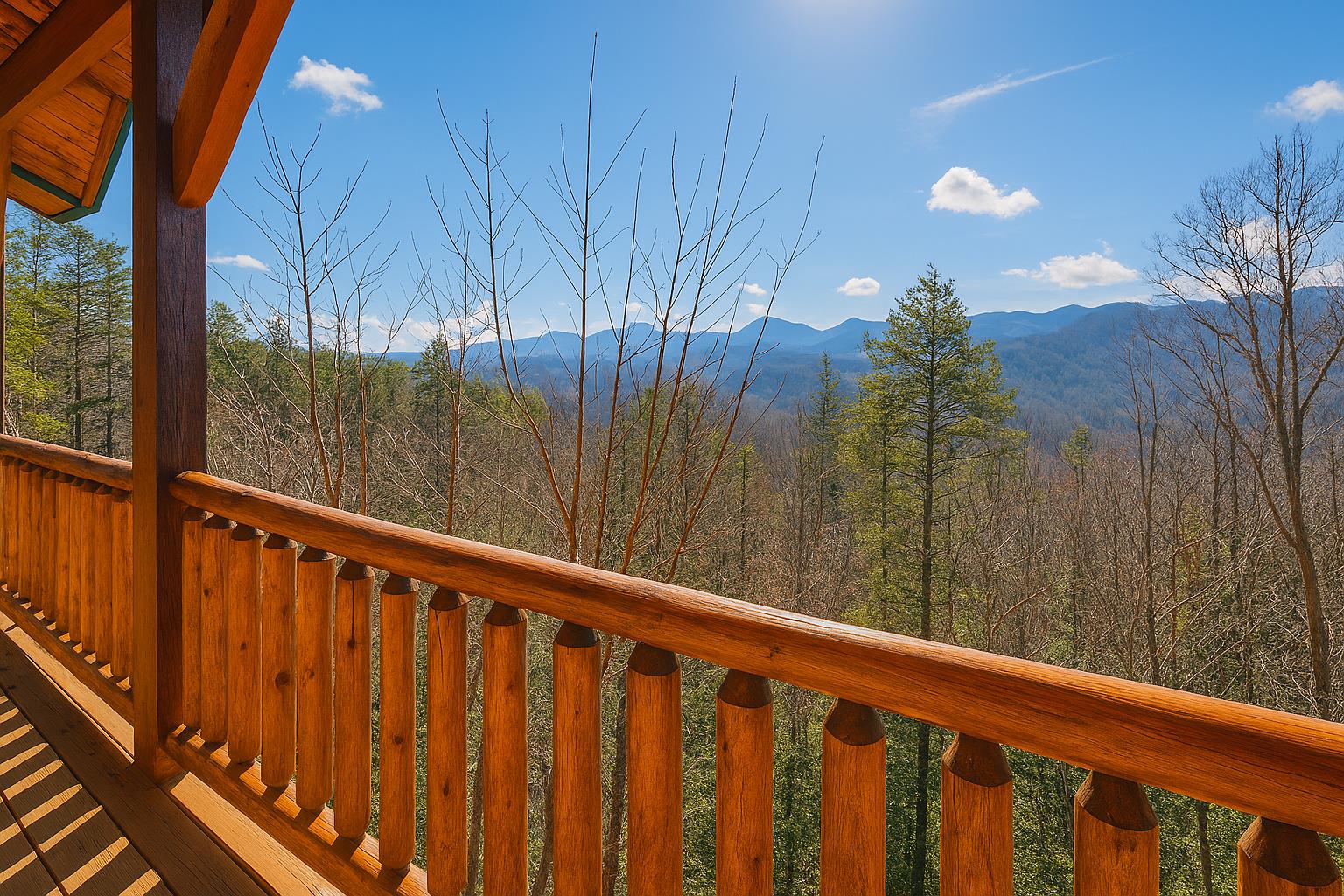 Deck View in Winter Early Spring