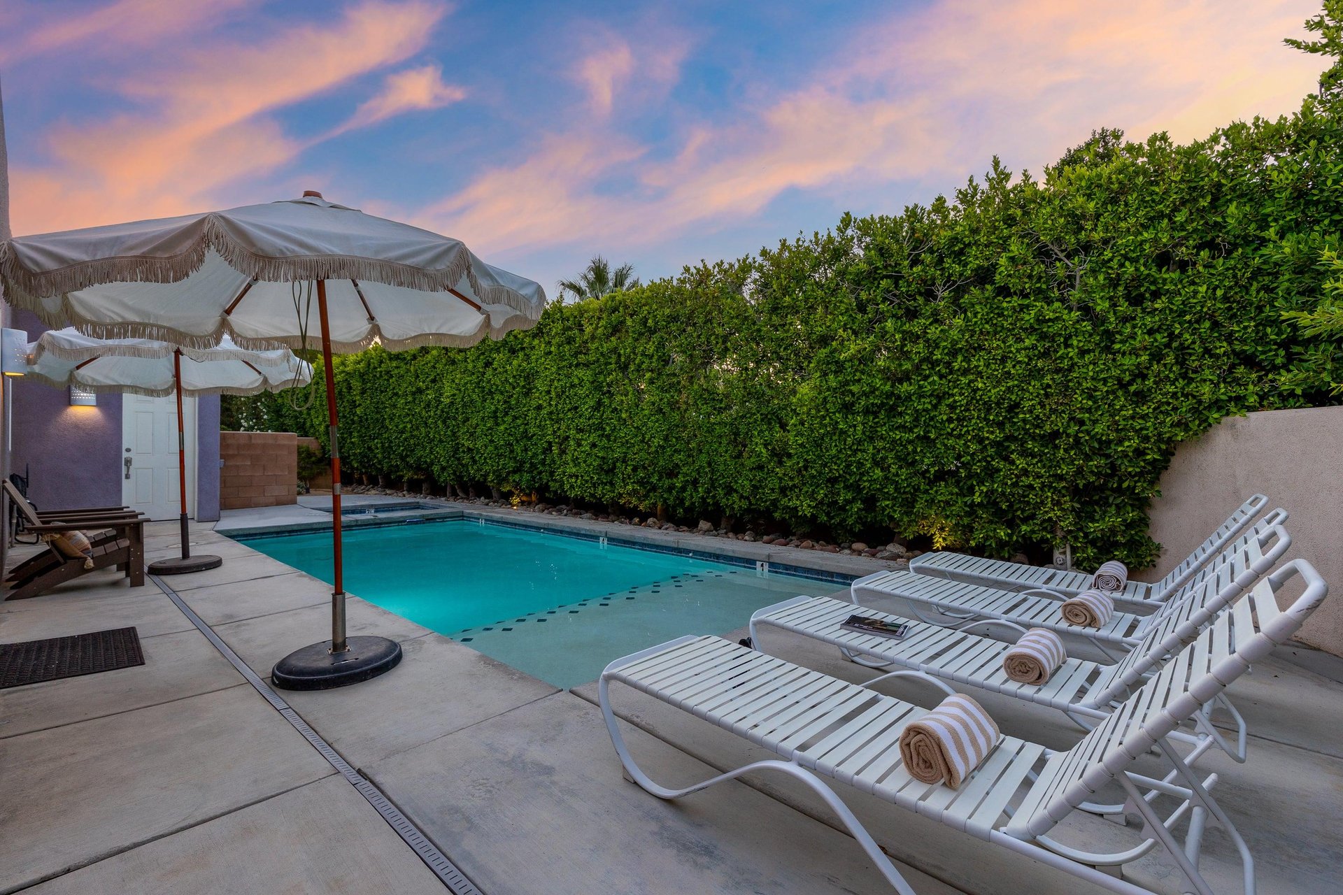 Stunning poolside sunsets