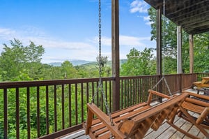 outdoor swing with view