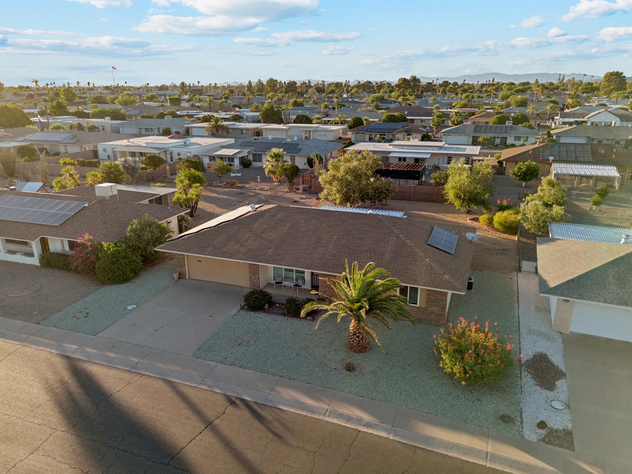 Aerial view of property.