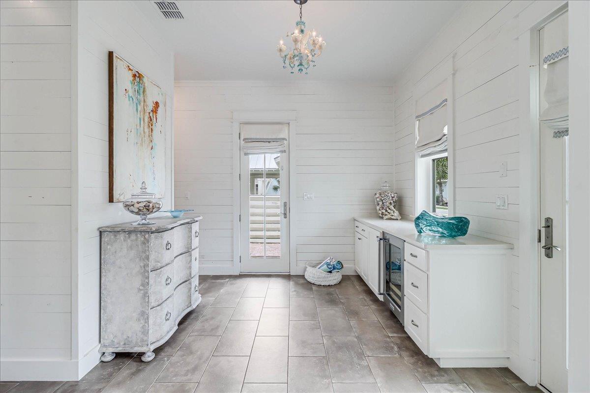 Foyer With Mini Fridge  Storage
