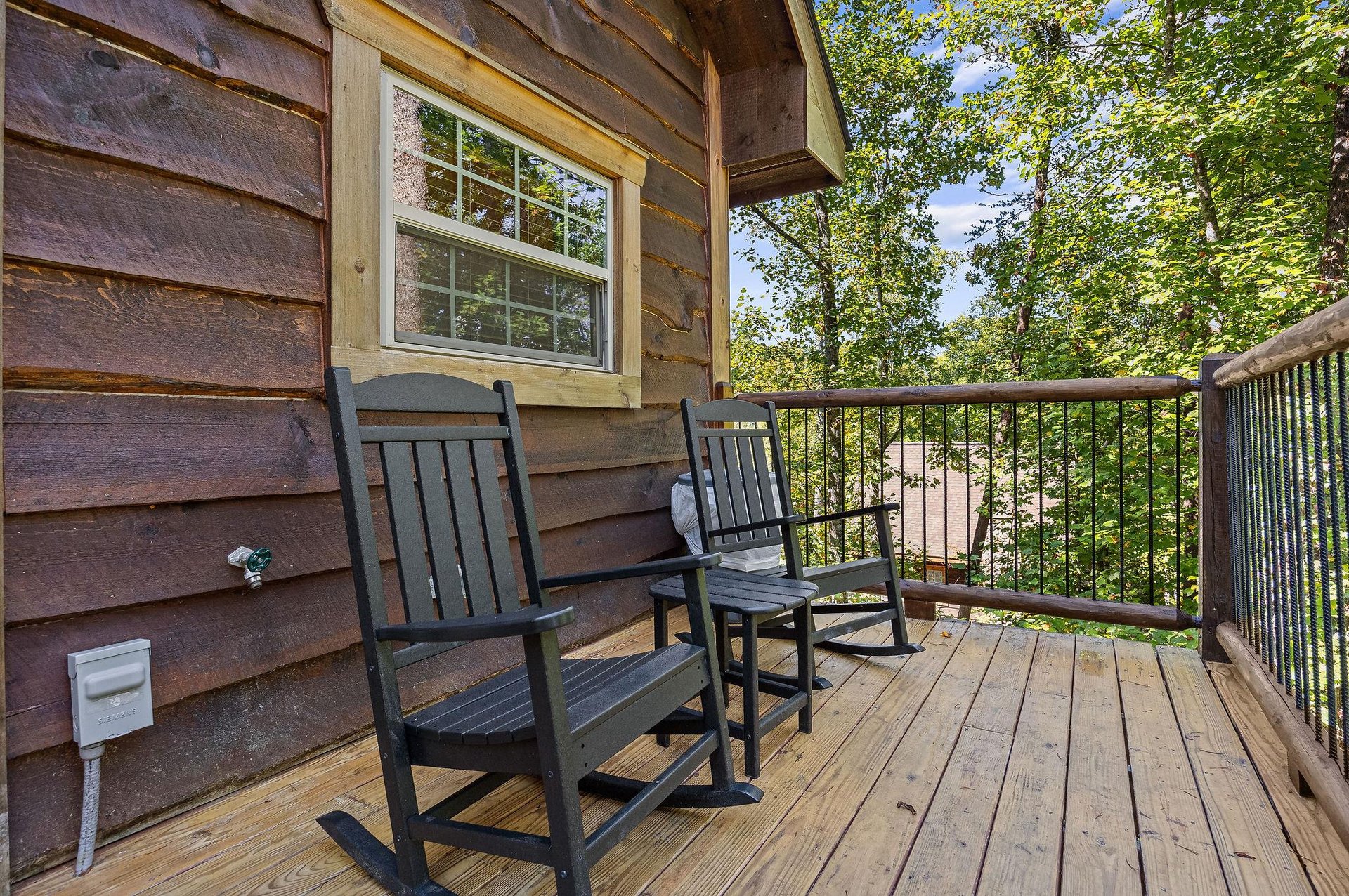 Rocking chairs on deck