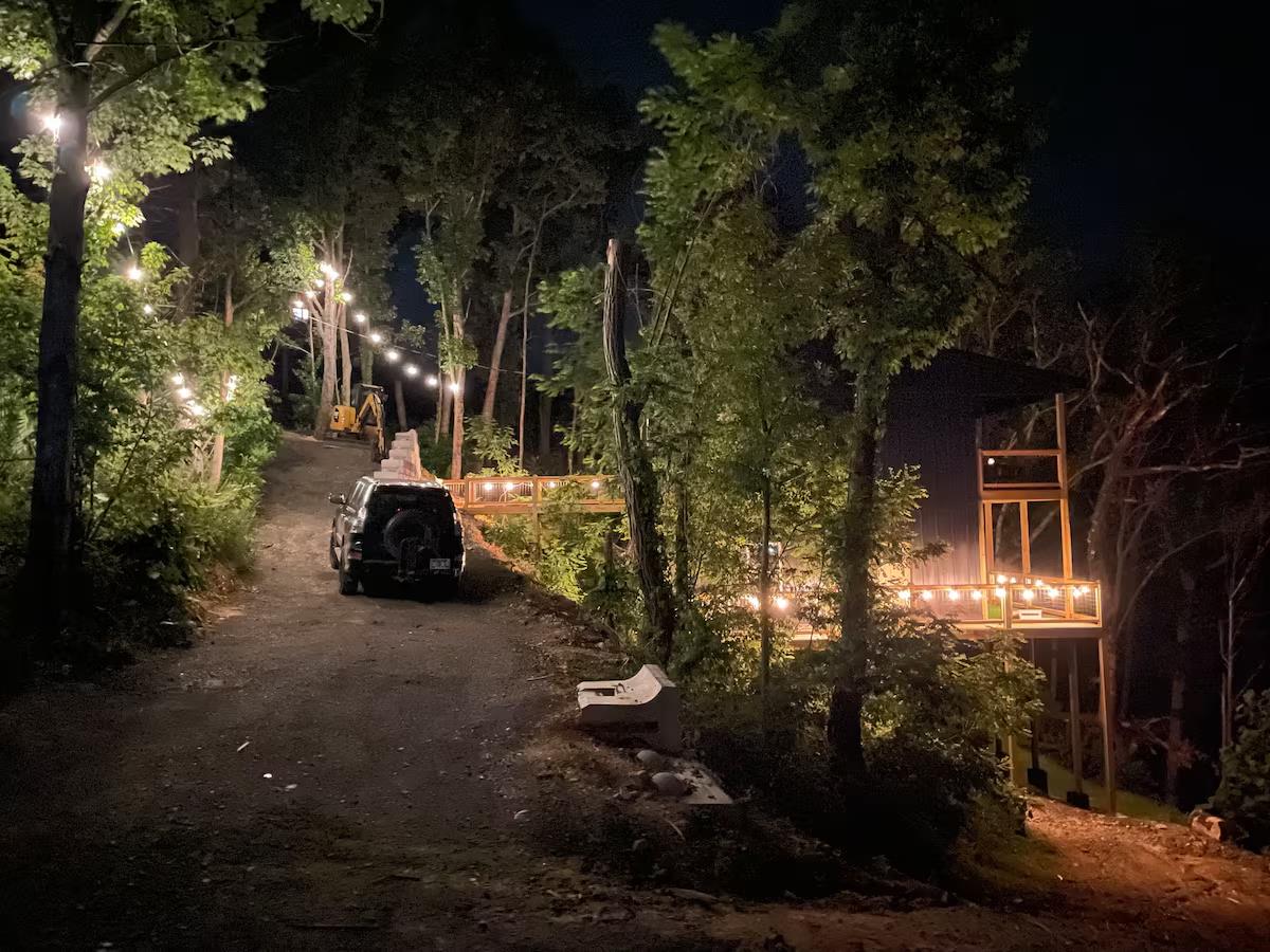 Lighted way to Above the Clouds