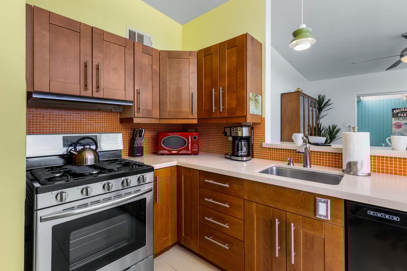 Lovely wood cabinetry