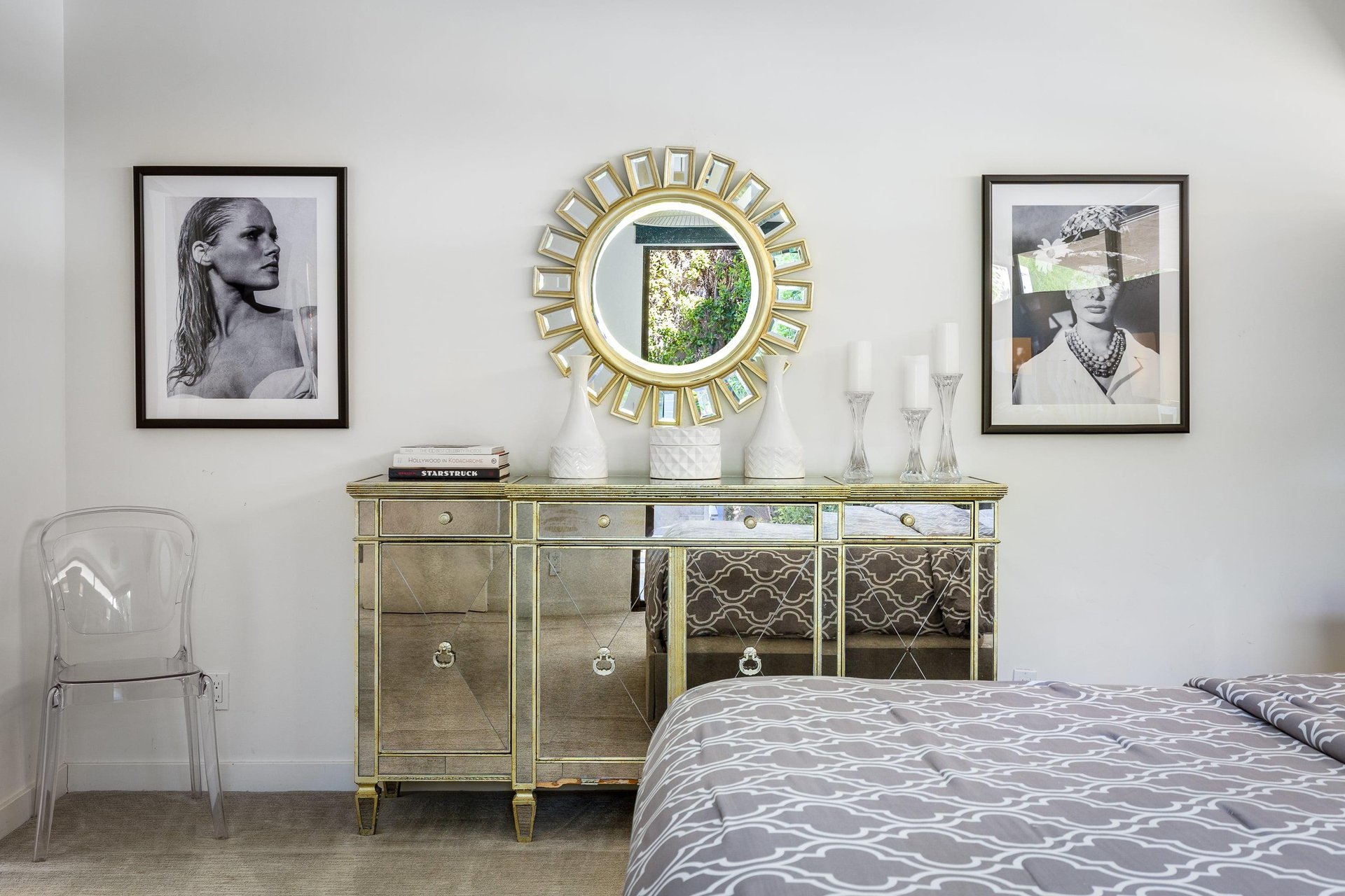 Mirrored bedroom furniture