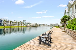 Wooden Lakeside Boardwalk