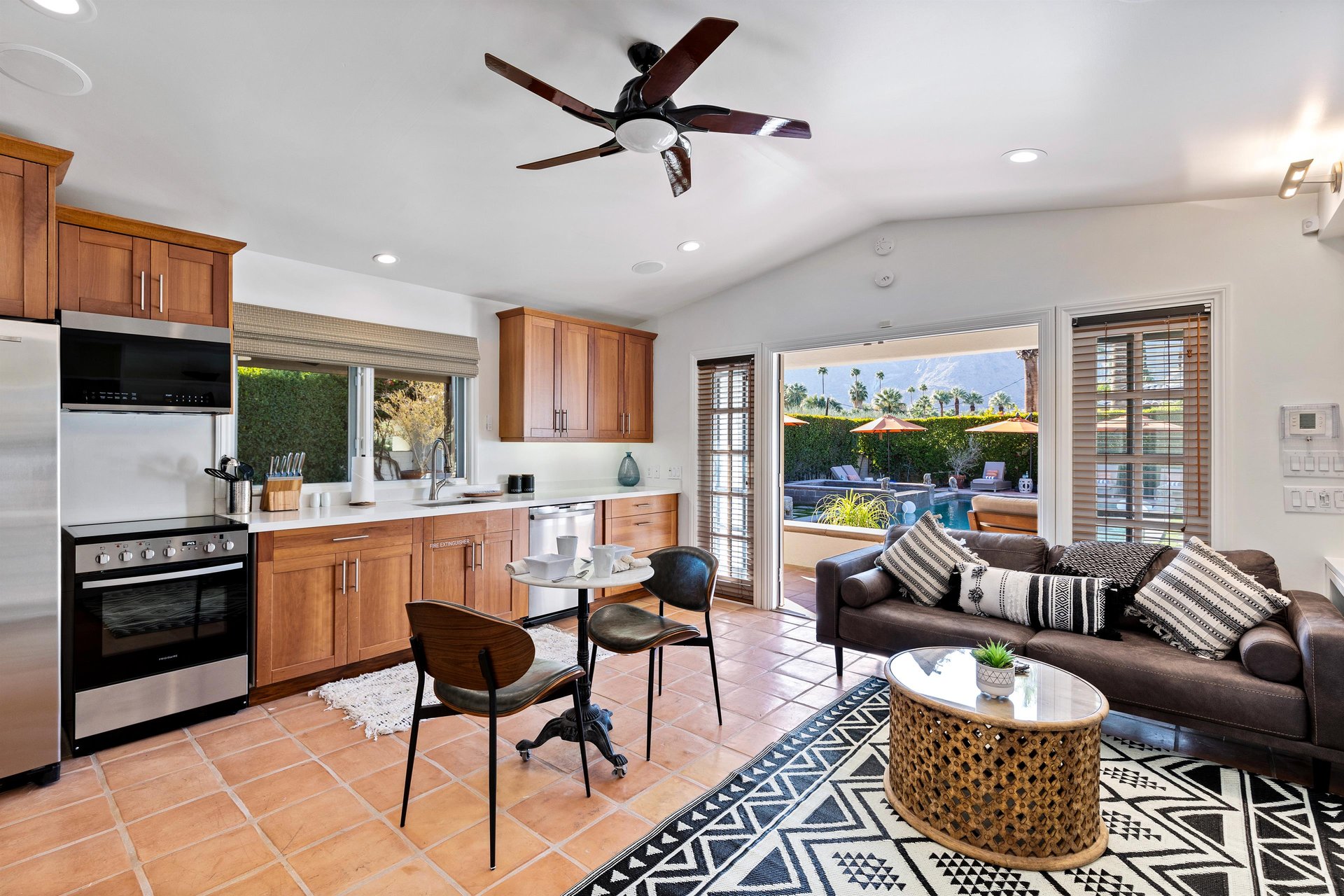 Easy access to the patio