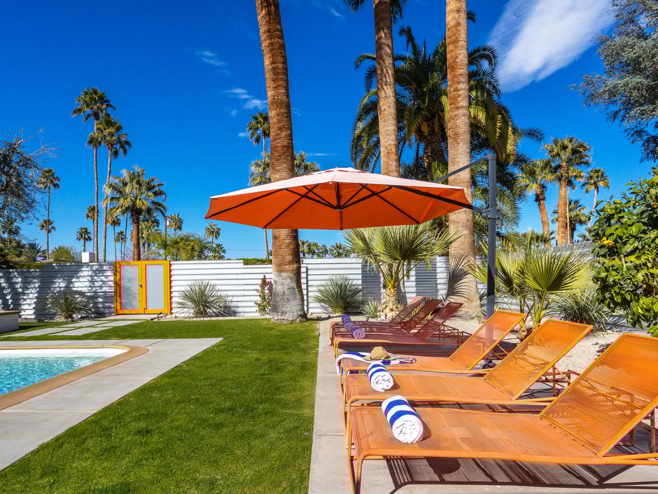 Plenty of chaise lounges for relaxing poolside