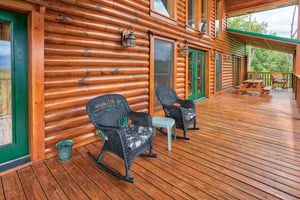 Deck wicker rocking chairs