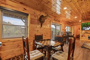 Chesscheckers game table and chairs