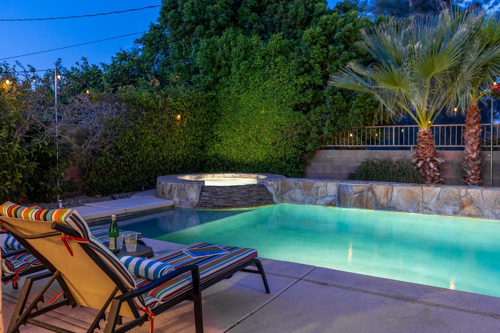 Lit up pool