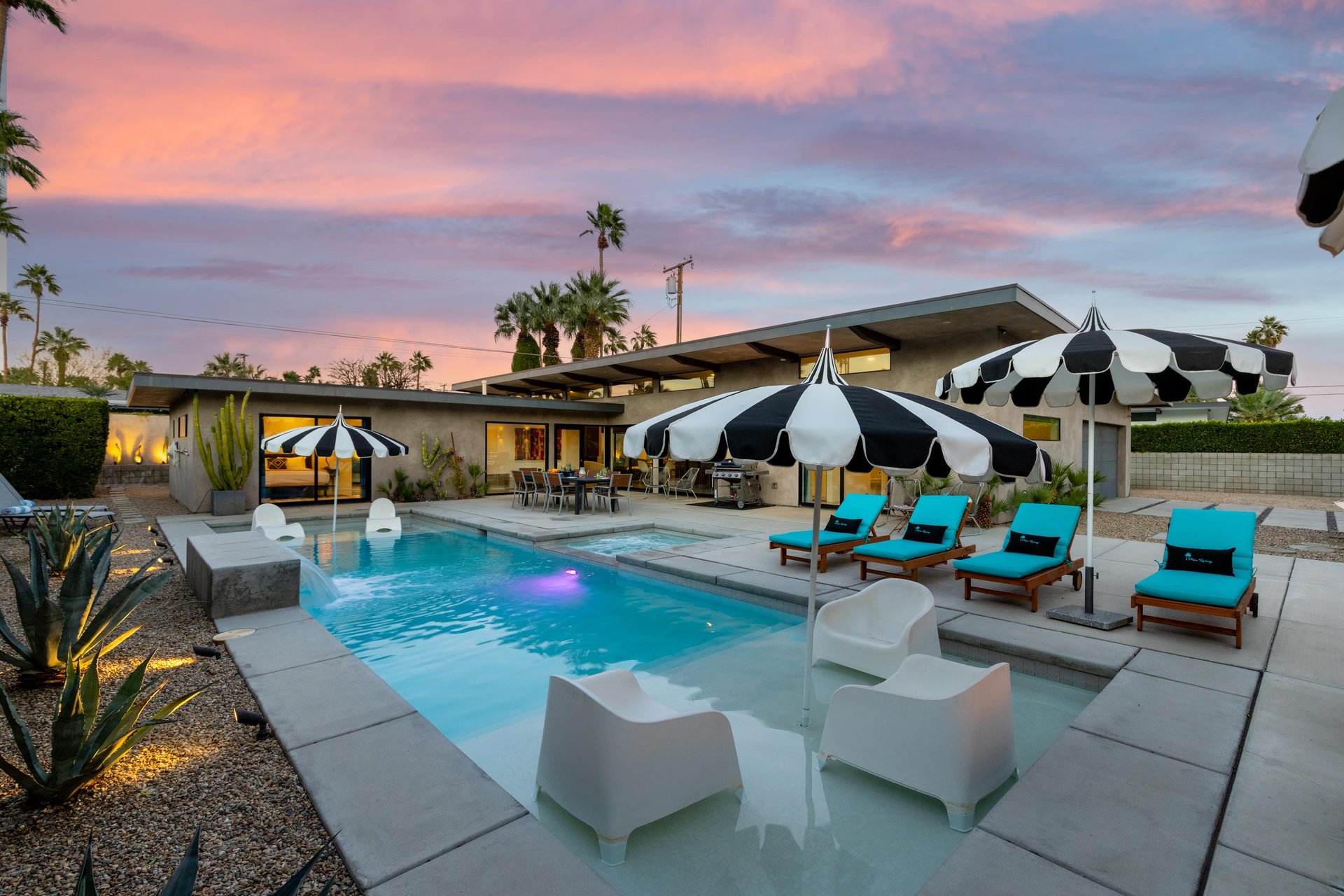 Vibrant sunset skies