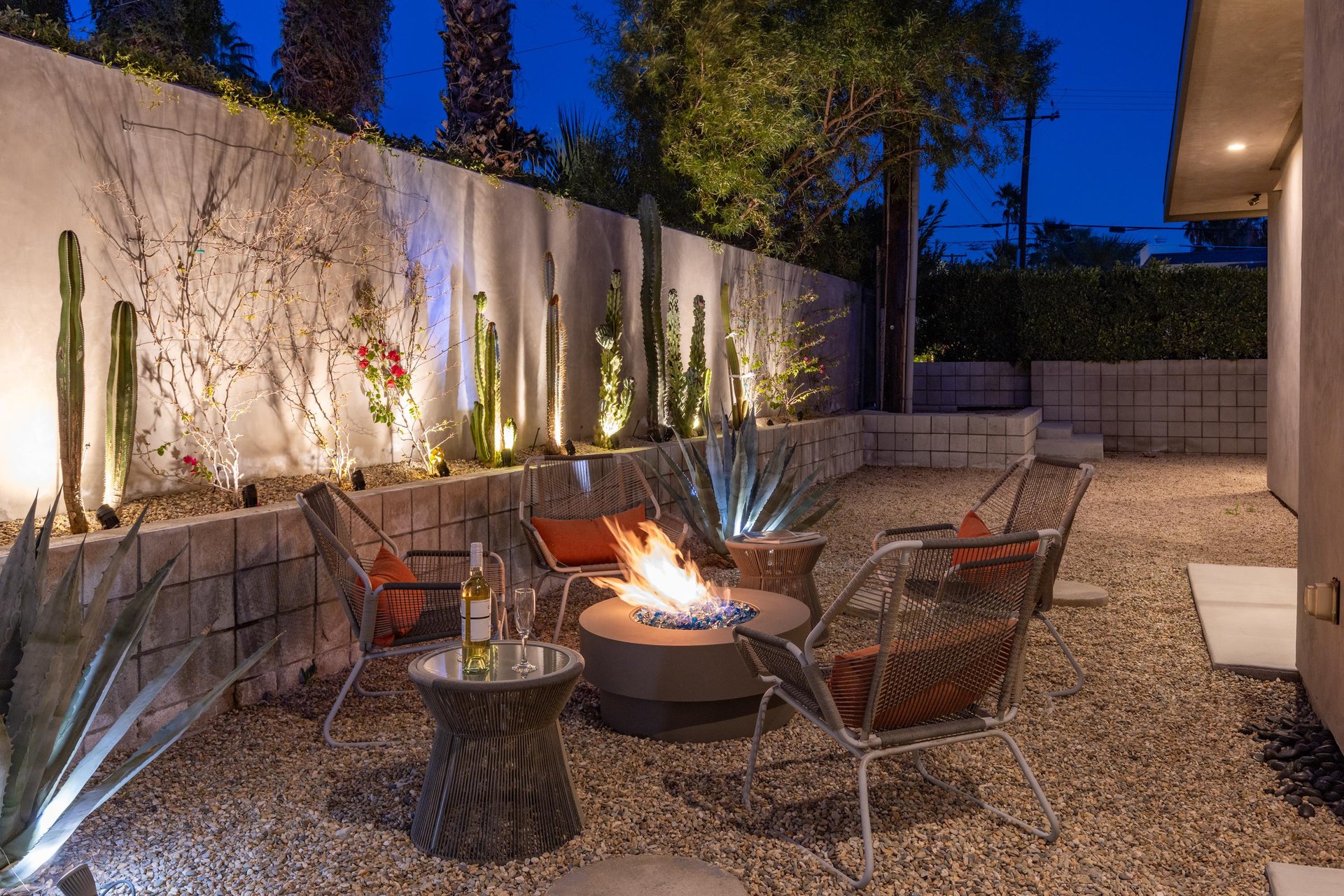 Two fire pits