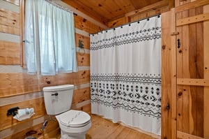 shower beside closet