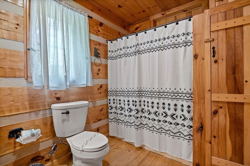shower beside closet