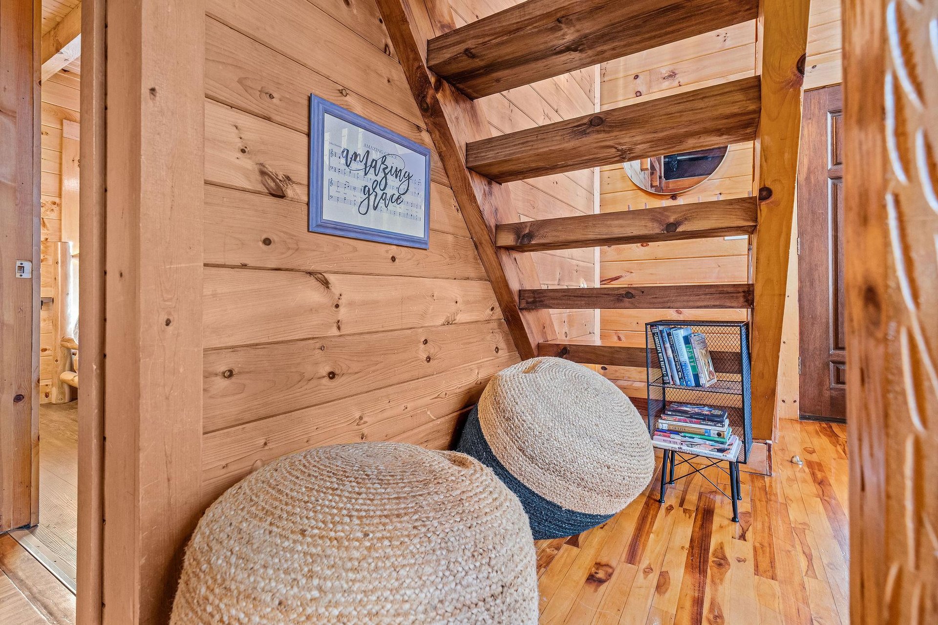 Seating under stairs