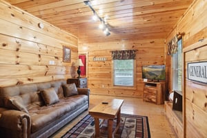 Futon with coffee table