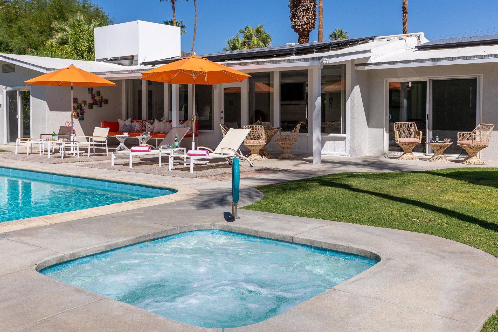 Soak in the hot tub