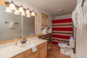 Bathroom at Bushwood Lodge, a 3bedroom cabin rental located in Gatlinburg