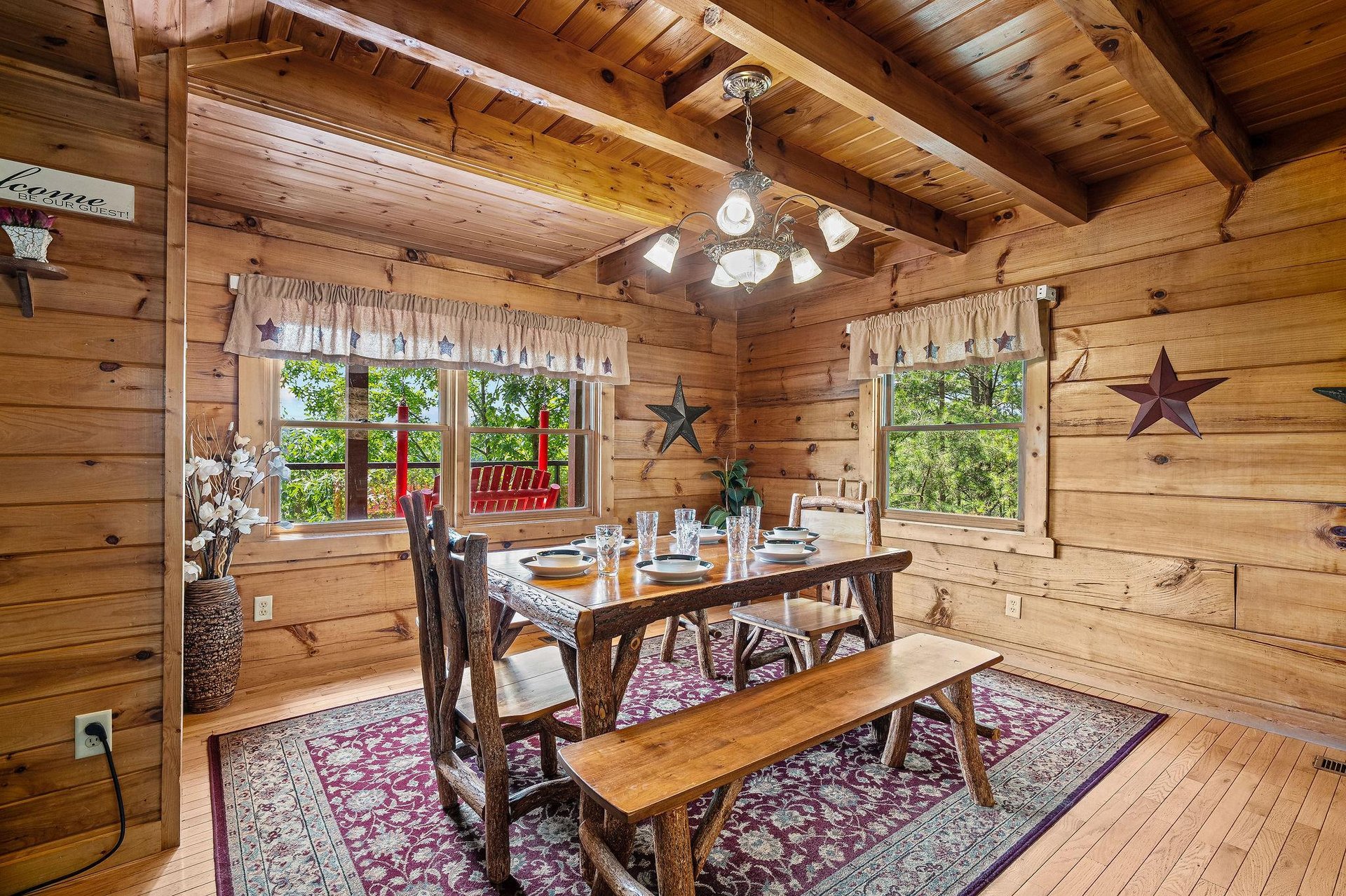 Dining table and chairs