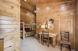 Twin Bunks and Desk Area