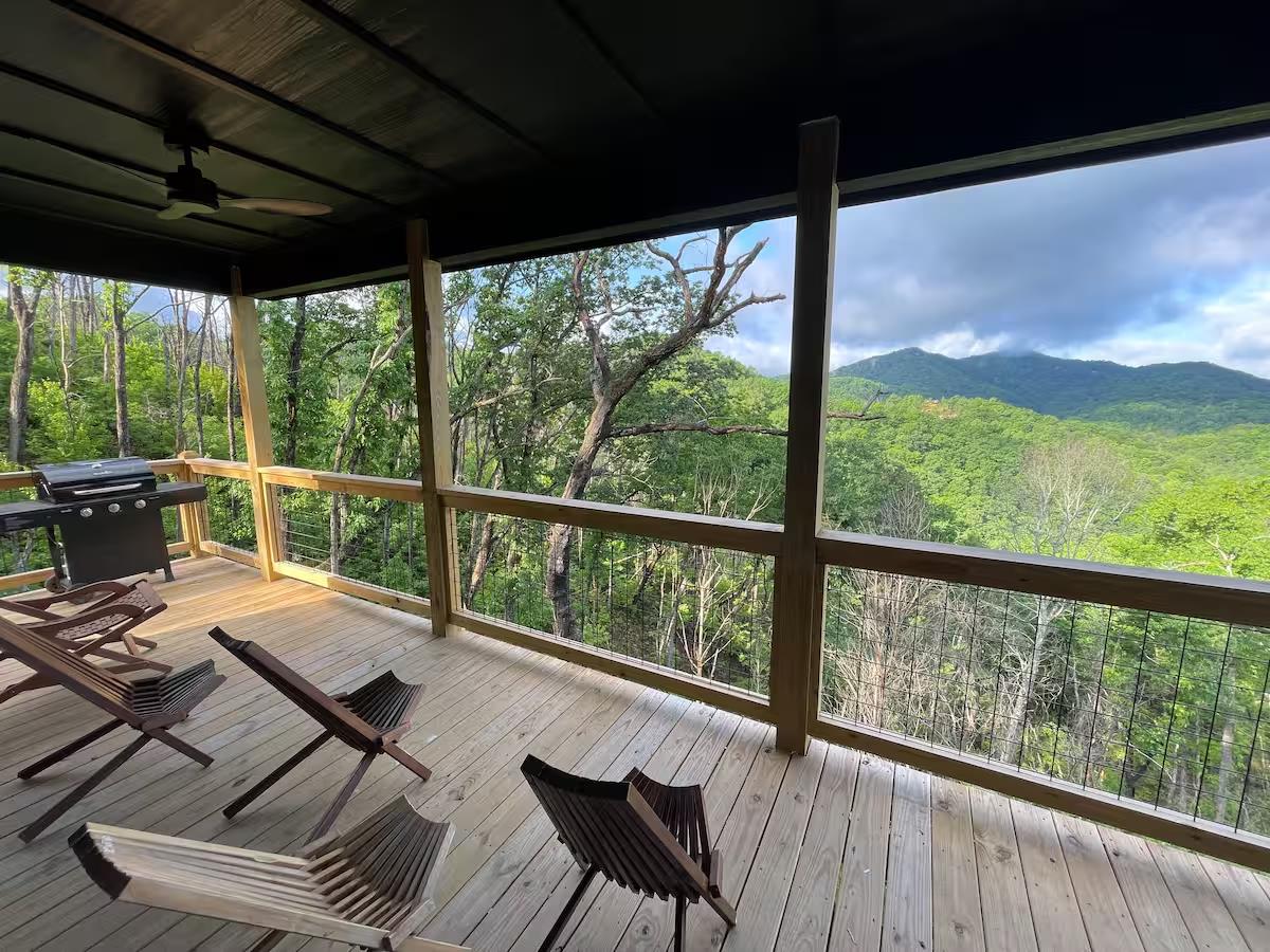 Outdoor seating with view