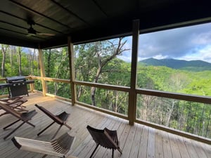 Outdoor seating with view