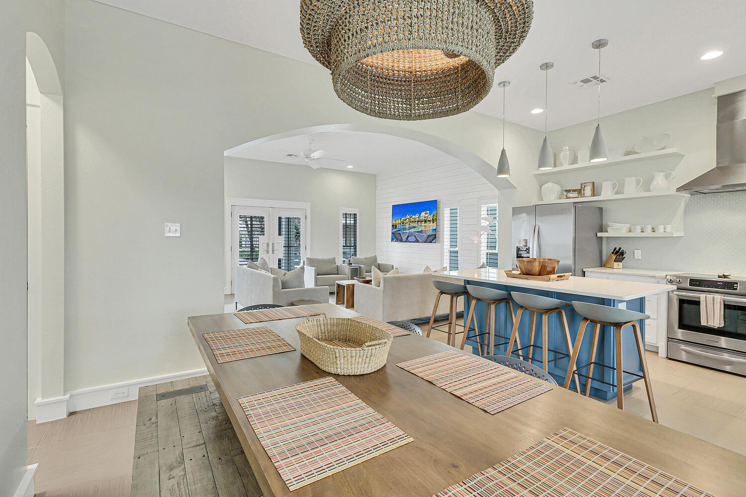 1st Floor Dining Area and Open Kitchen