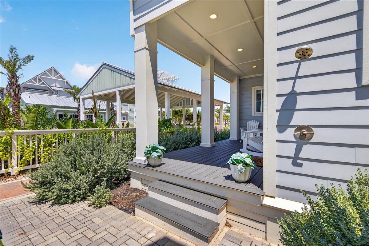 Poolside Back Porch with Outdoor Shower, 1st Floor