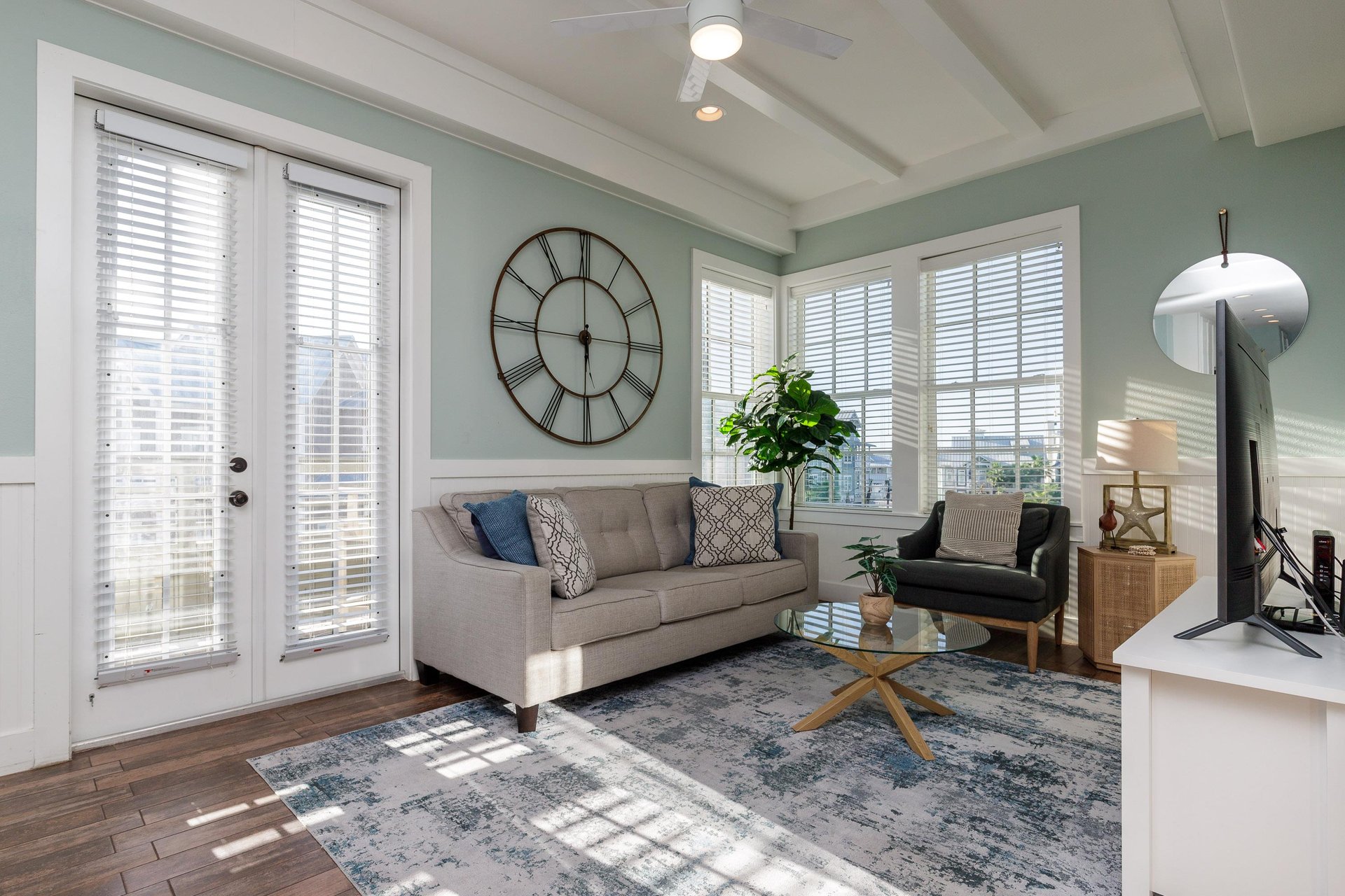 Living Room with Balcony Access