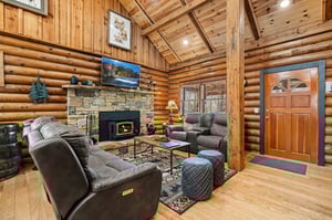 Living room with reclining sofa