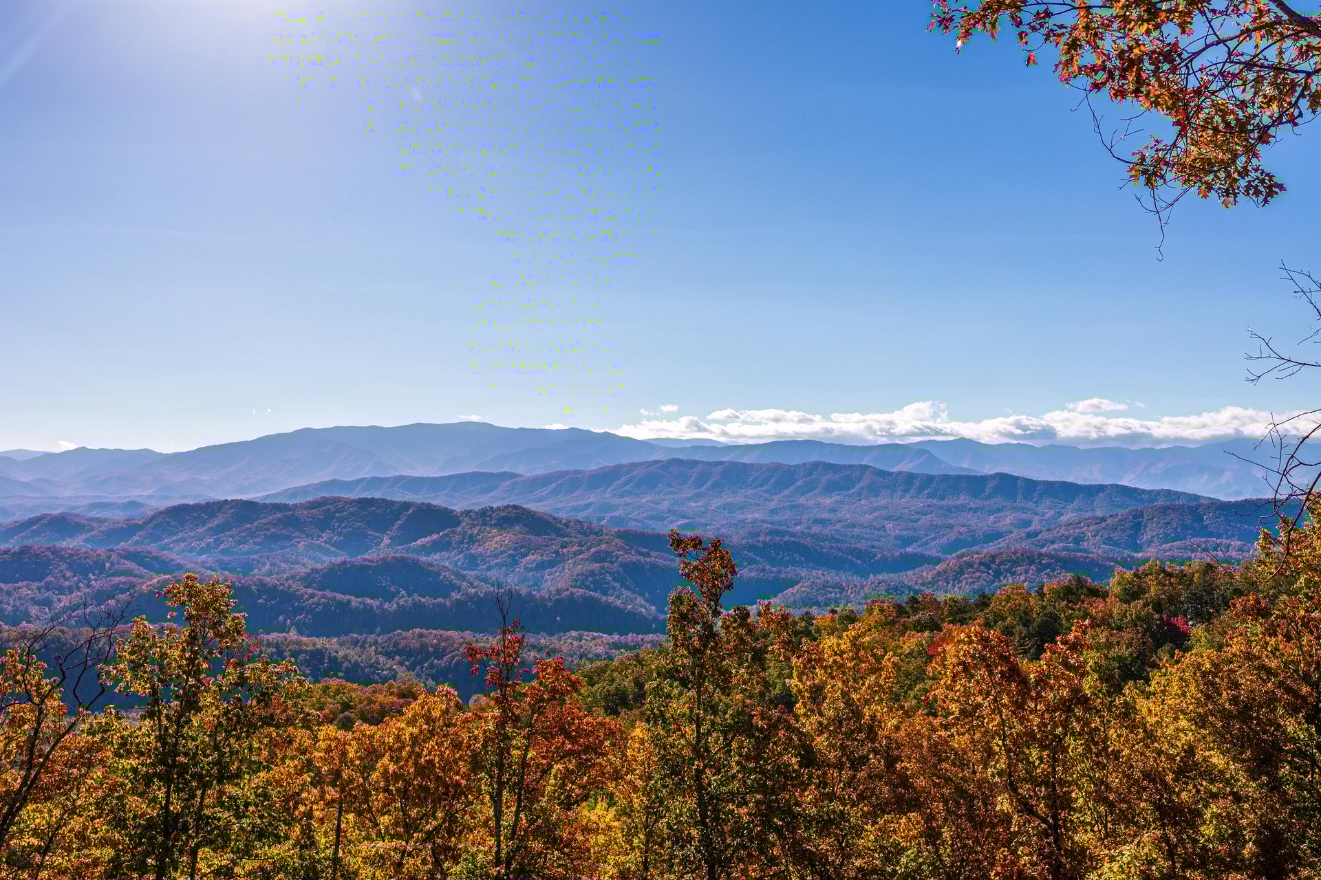 View from porch of 7 Peaks View