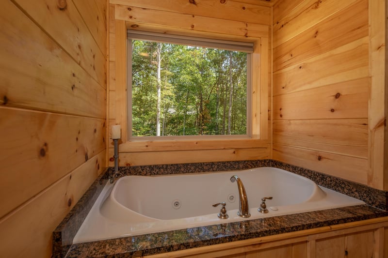 Jacuzzi tub with window
