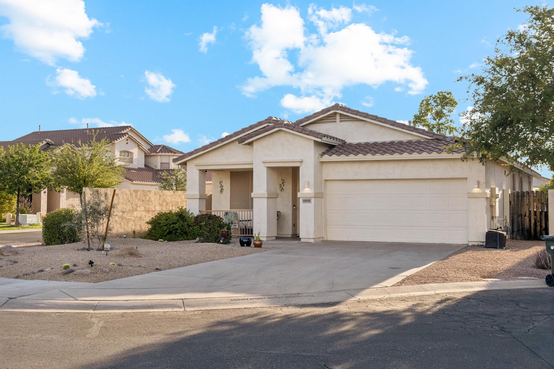 Two Car Garage with long Driveway