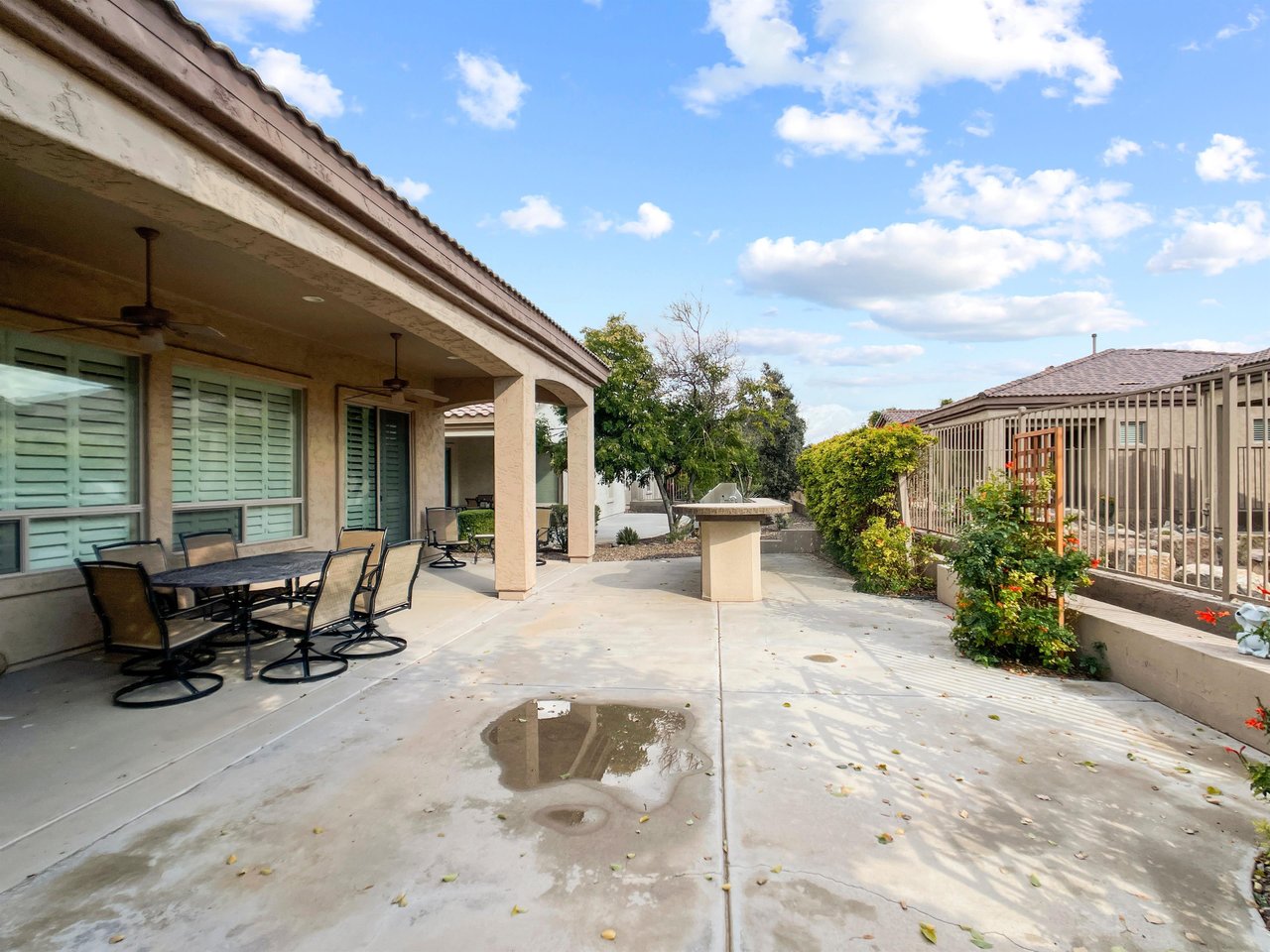 A view of the back of the home