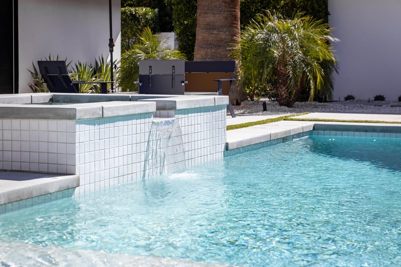 Waterfall spa feature