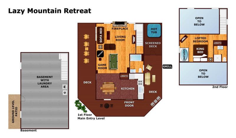 Lazy Mountain Retreat layout