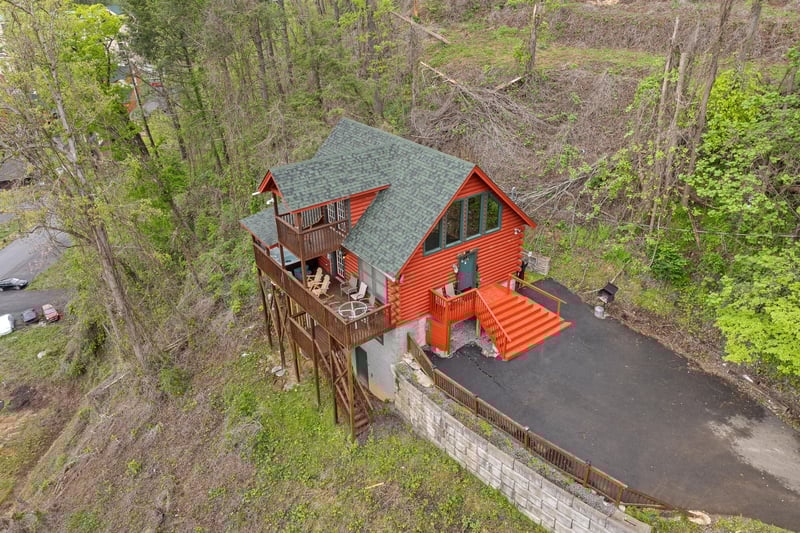 Exterior View with Parking Area