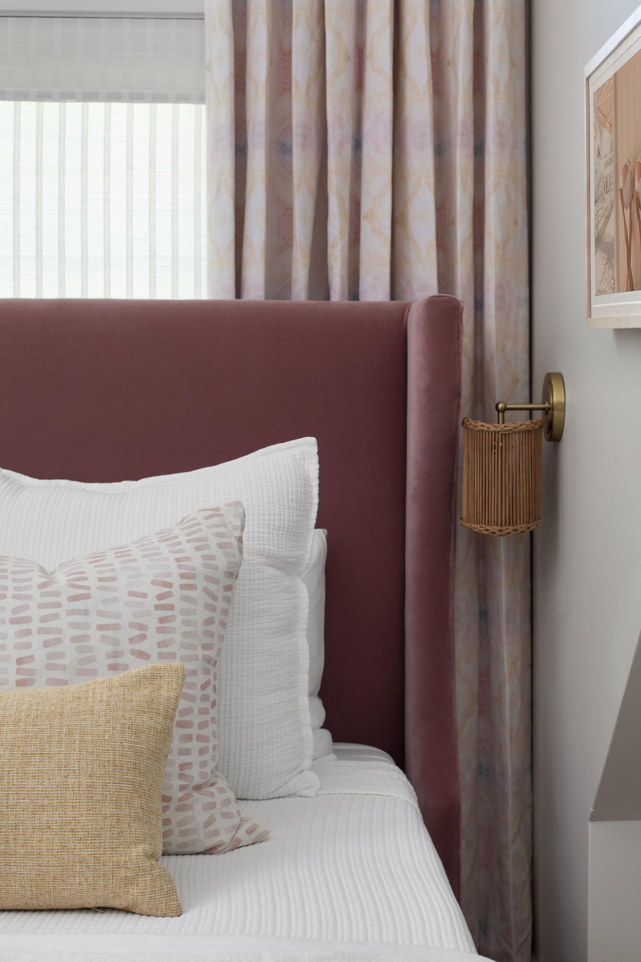 mauve curtain