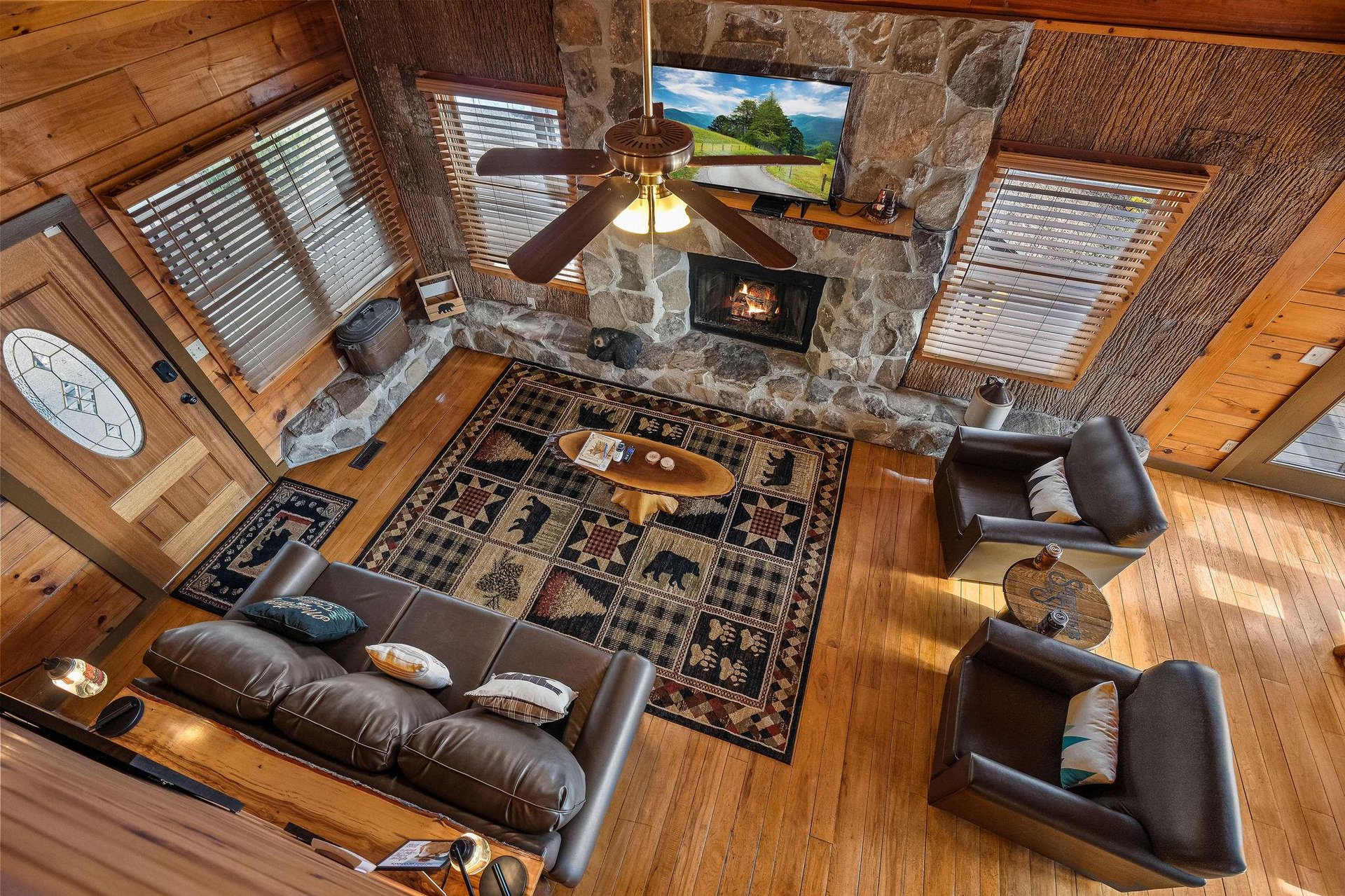 living room from above
