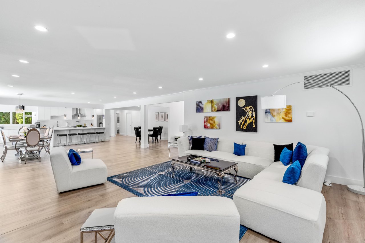 Spacious flow from dining to living areas