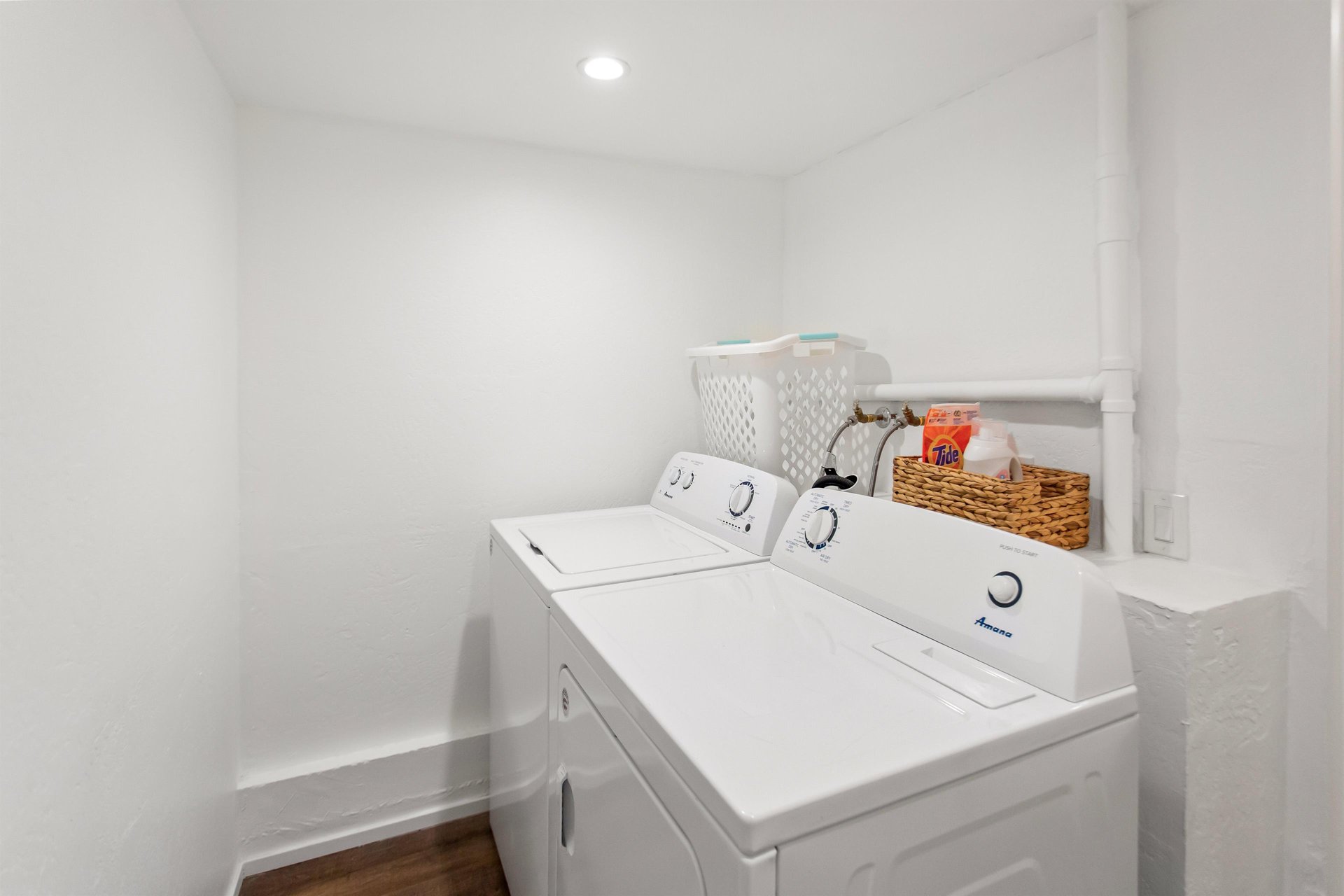 Private washer and dryer for guest use.