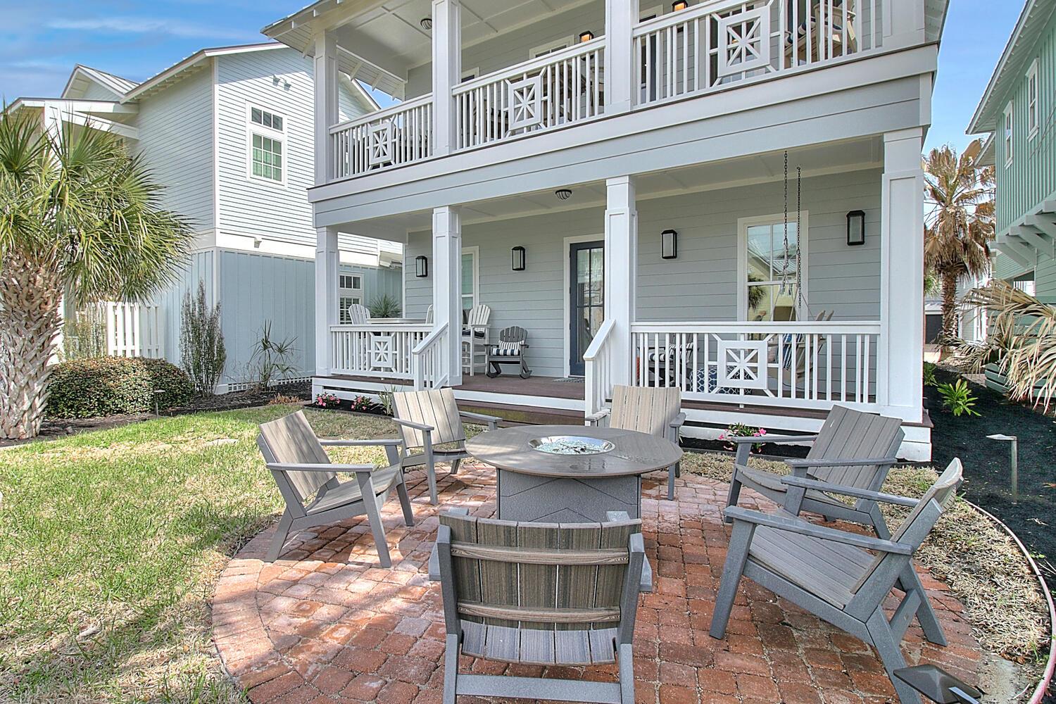 Back Yard with Fire Pit