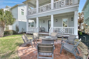 Back Yard with Fire Pit