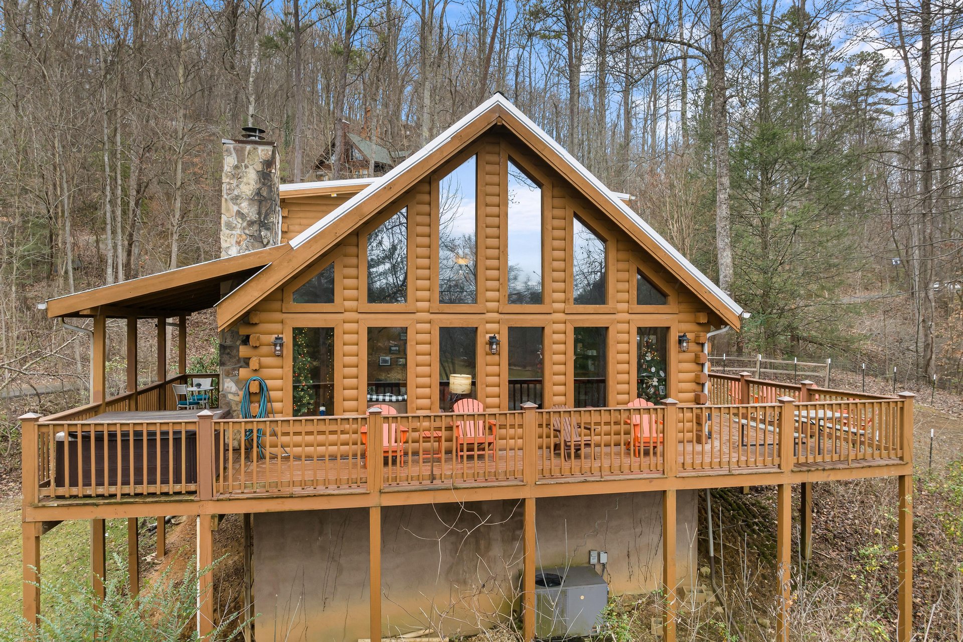 Side of Bear Necessities cabin