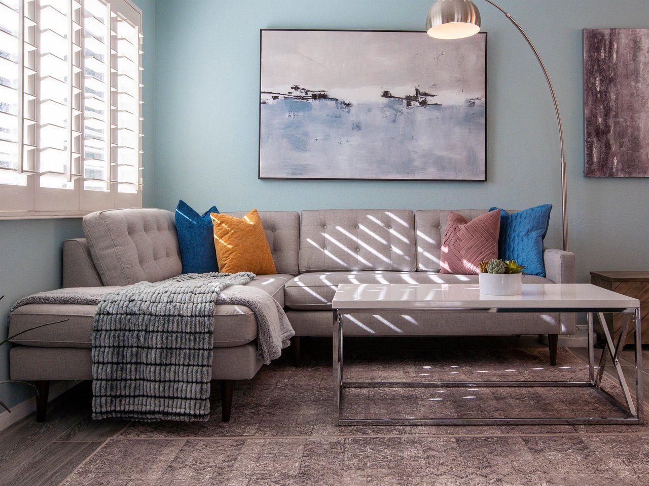 Relax in the bright living space