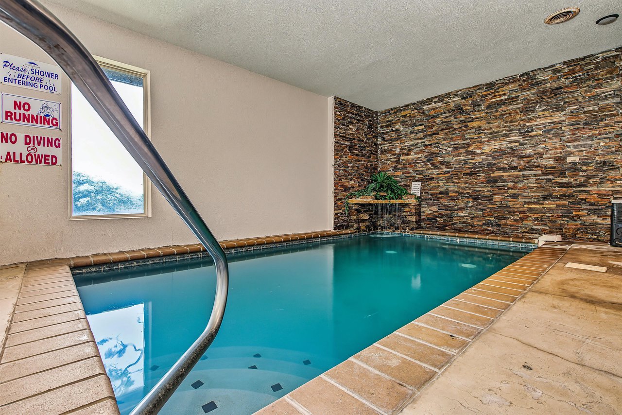 Indoor Pool w waterfall feature