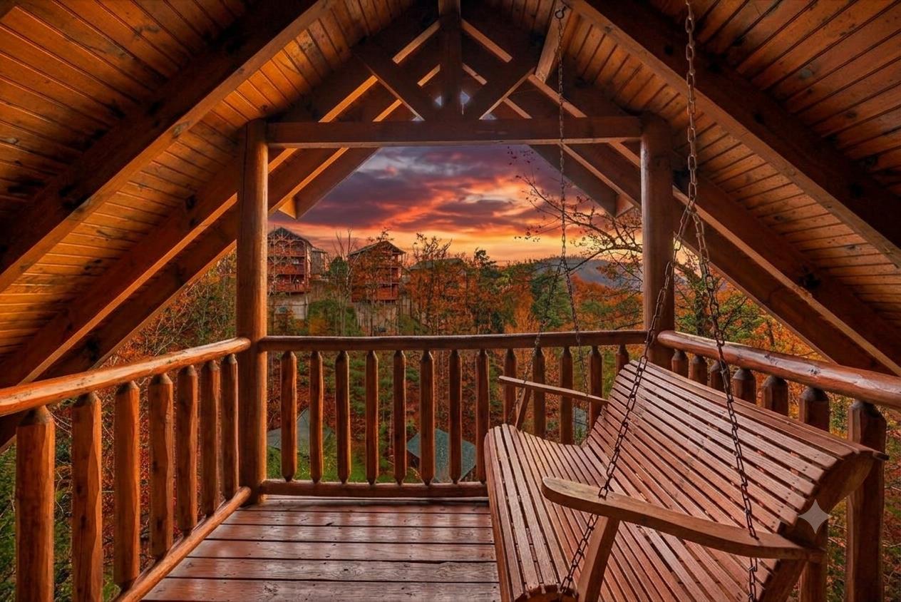 Porch Swing at Sunset